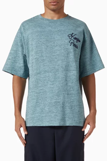 Chainstitch Embroidered T-shirt in Cotton