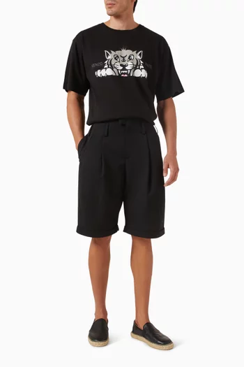 Happy Tiger Oversized T-shirt in Cotton