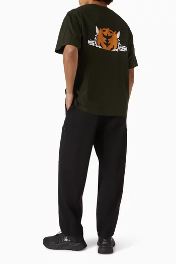 Happy Tiger Oversized T-shirt in Cotton Jersey