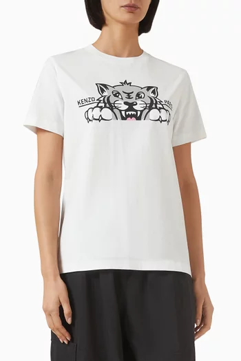 Happy Tiger T-shirt in Cotton
