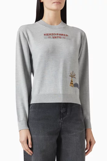 Beaded Sweater in Wool