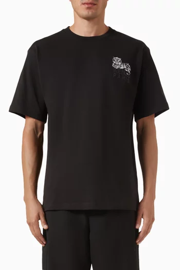 Happy Tiger Embroidered T-shirt in Cotton