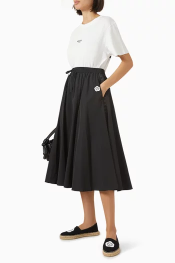Boke Flower 2.0 Midi Skirt in Technical Cotton