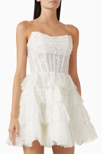 Fit & Flare Bridal Mini Dress