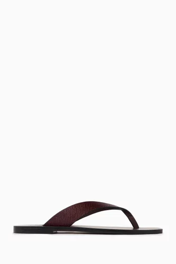 Kinto Sandals in Lizard-embossed Leather