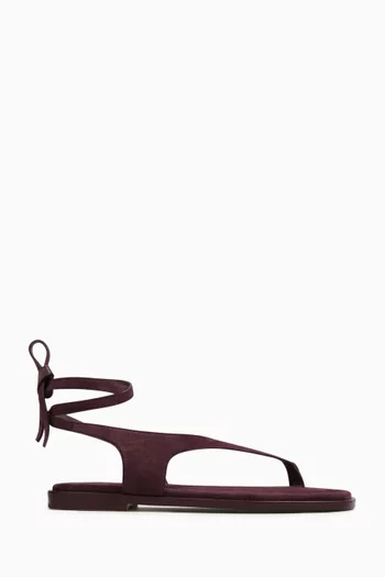 Millar Lace-up Sandals in Suede