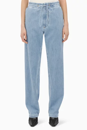 Drawstring Pants in Denim