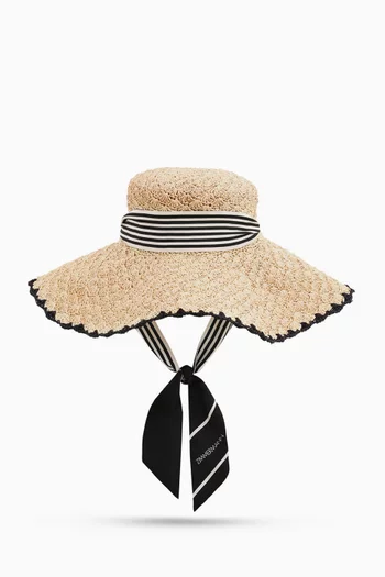 Tipped Sunhat in Raffia