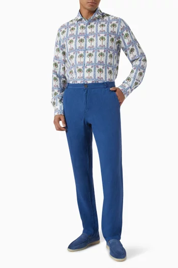 Basic Italian-fit Pants in Linen