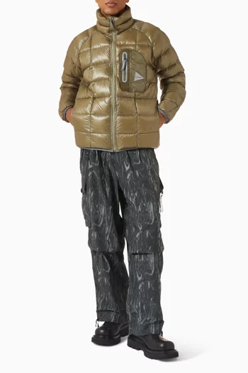 جاكيت 9 مبطن بالزغب بنقشة ماسات