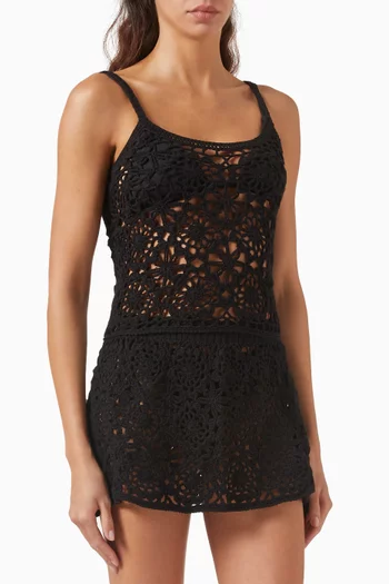 Seaside Crochet Tank Top in Cotton Blend