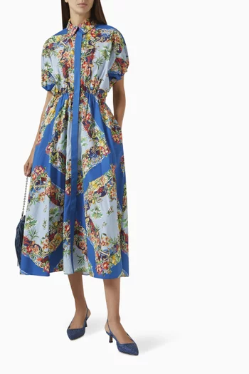 Ranziba Printed Shirt Dress in Cotton
