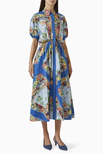 Ranziba Printed Shirt Dress in Cotton