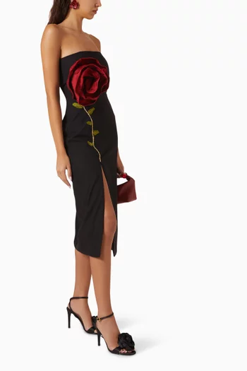 Rose Des Vents Dress in Cotton Canvas