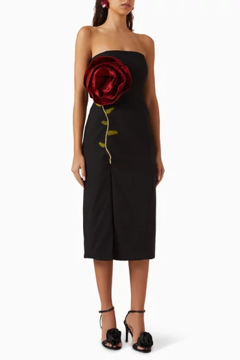 Rose Des Vents Dress in Cotton Canvas