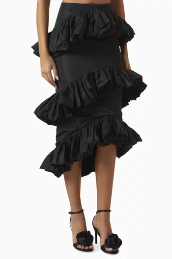 Dunes Ruffle Skirt in Taffeta