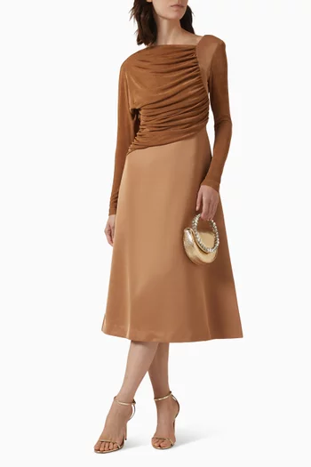 Draped Midi Dress