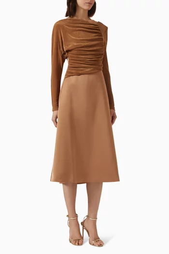 Draped Midi Dress