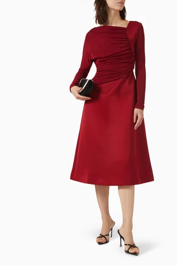 Draped Midi Dress