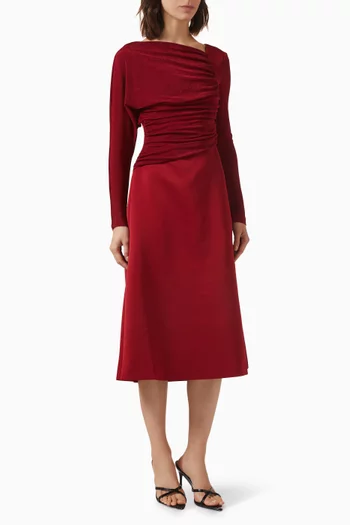 Draped Midi Dress