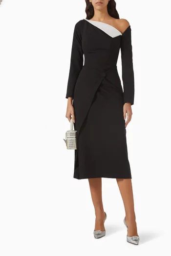Wendy Asymmetric Dress in Cotton Twill