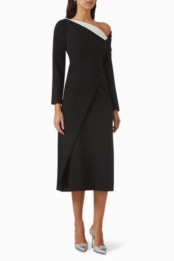 Wendy Asymmetric Dress in Cotton Twill
