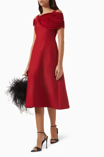 Gathered Midi Dress