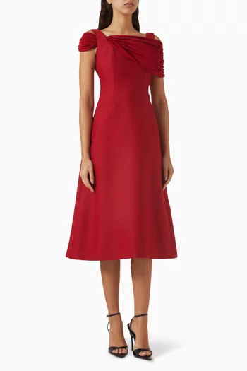 Gathered Midi Dress
