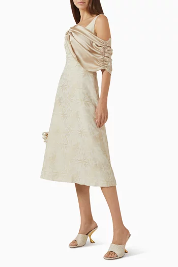 Gathered Midi Dress