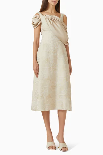 Gathered Midi Dress