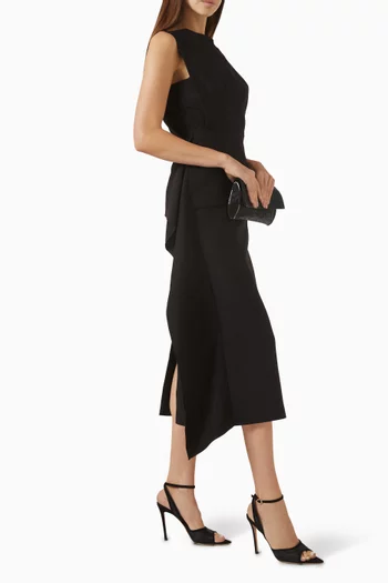 Boat-neck Midi Dress
