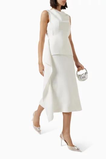 Boat-neck Midi Dress