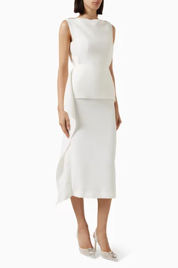 Boat-neck Midi Dress