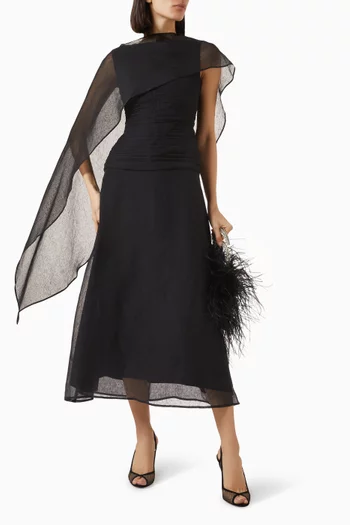 Shawl Midi Dress