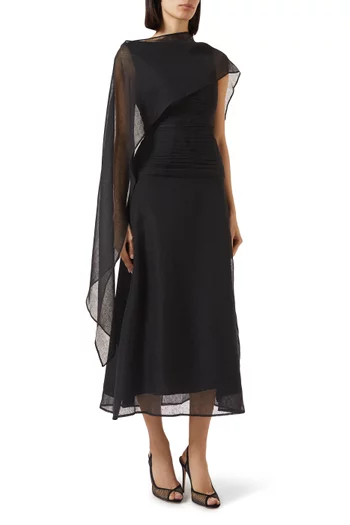 Shawl Midi Dress