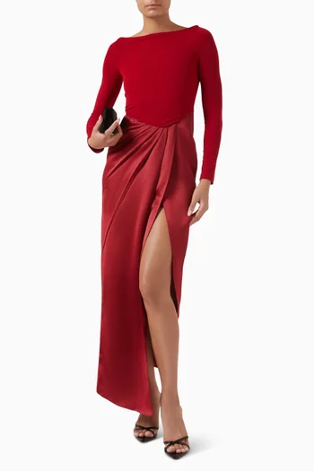 Draped Maxi Dress