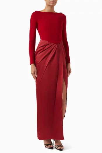 Draped Maxi Dress