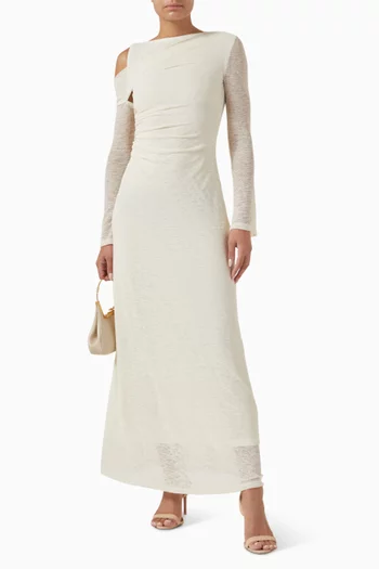 Cold-shoulder Maxi Dress