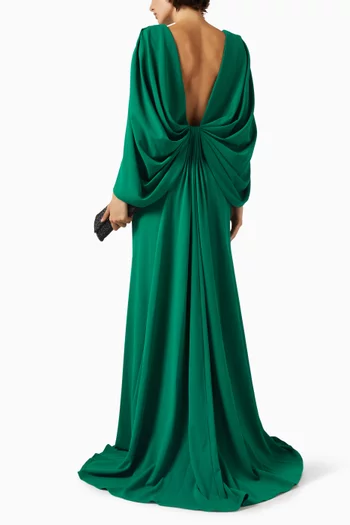 Kairi Capelet Gown in Crepe