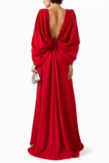 Kairi Capelet Gown in Crepe