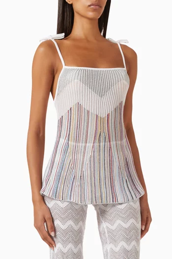 Tie-up Strap Cover-up Top