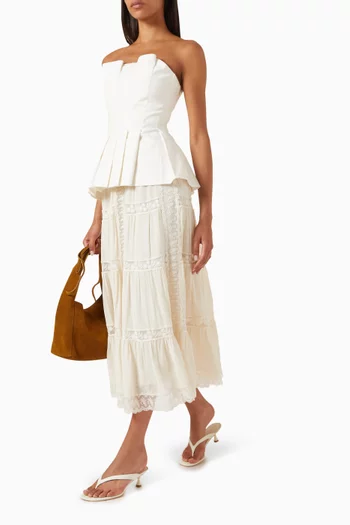 Maevie Midi Skirt in Georgette