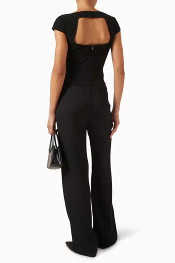 Yvette Cut-out Top in Crepe