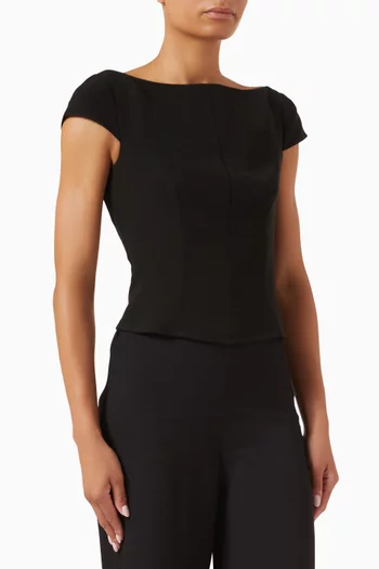 Yvette Cut-out Top in Crepe