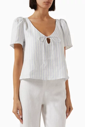 Mayla Top in Linen