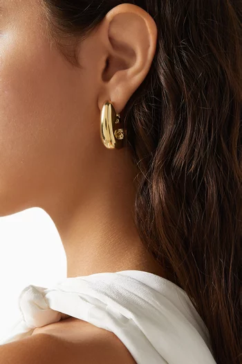 Miral Hoop Earrings in 18kt Gold-plated Brass