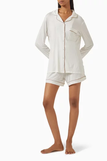 Short Pyjama Set in Stretch Modal-jersey