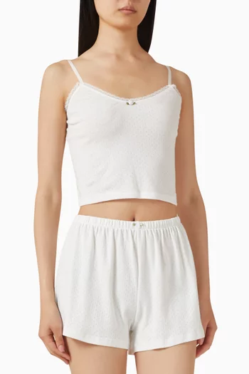 بلوزة كاميسول نسيج بونتيل قطن