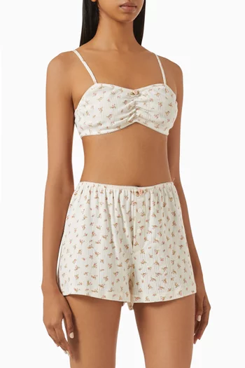 Pointelle Crop Top in Cotton