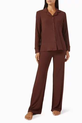 Ribbed Pyjama Set in Jersey